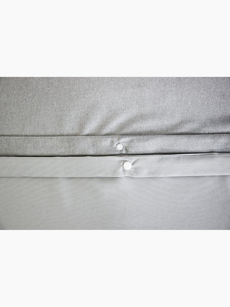 Parure de lit Sensation Flanelle Gris - Kiabi