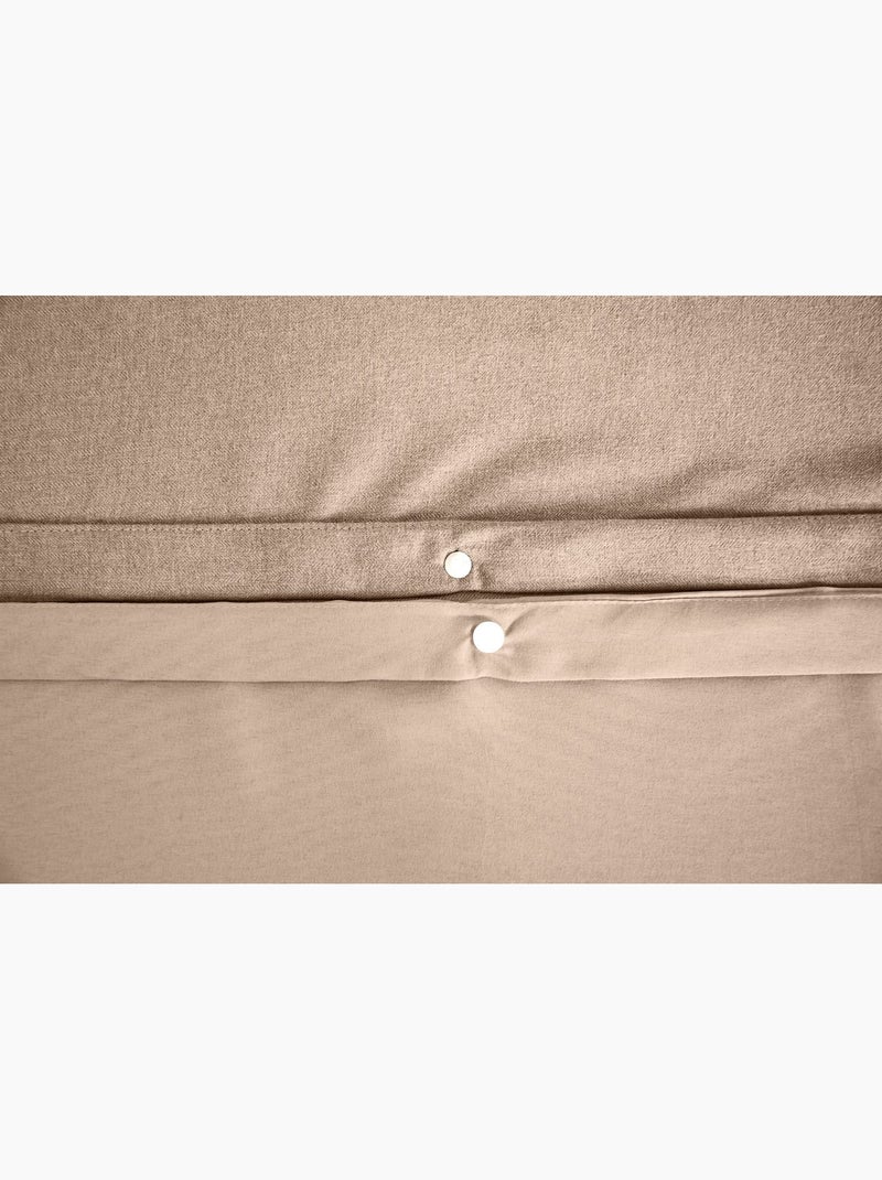 Parure de lit Sensation Flanelle Taupe - Kiabi