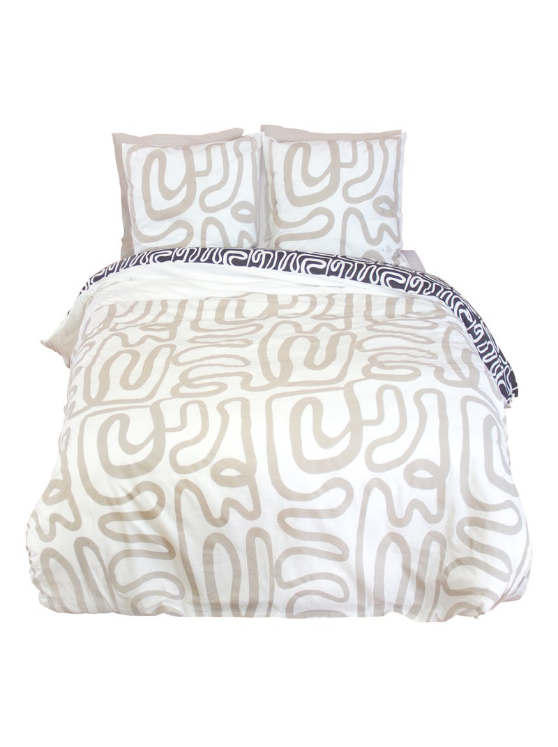 Parure de lit SIDNIE coton Blanc - Kiabi