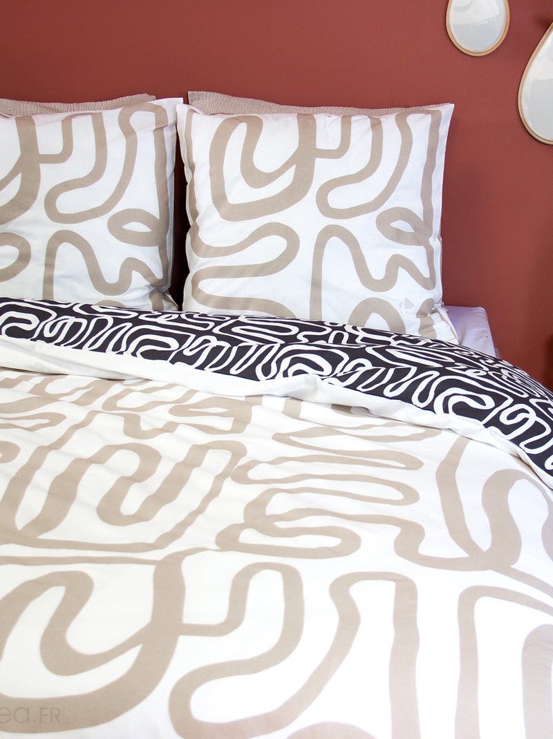 Parure de lit SIDNIE coton Blanc - Kiabi