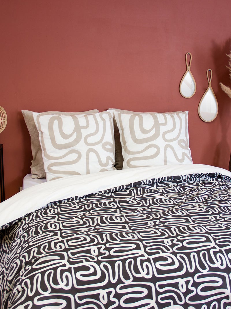 Parure de lit SIDNIE coton Blanc - Kiabi