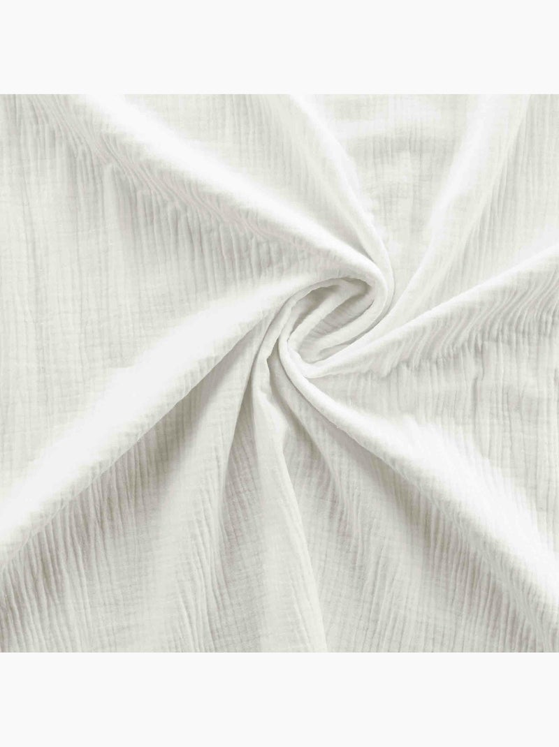 Parure de lit Sienna + 2 taies 63x63 cm – Double face gaze de coton & coton 57 fils Blanc - Kiabi