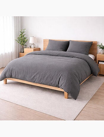 Parure de lit Sienna + 2 taies 63x63 cm – Double face gaze de coton & coton 57 fils