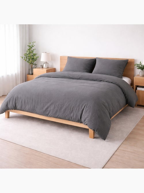 Parure de lit Sienna + 2 taies 63x63 cm – Double face gaze de coton & coton 57 fils - Kiabi