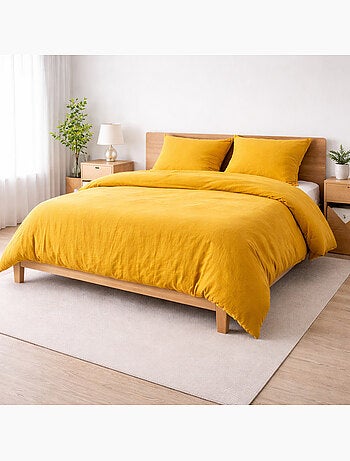 Parure de lit Sienna + 2 taies 63x63 cm – Double face gaze de coton & coton 57 fils