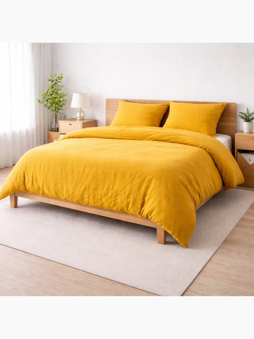 Parure de lit Sienna + 2 taies 63x63 cm – Double face gaze de coton & coton 57 fils - Kiabi