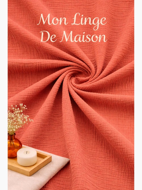 Parure de lit Sienna + 2 taies 63x63 cm – Double face gaze de coton & coton 57 fils - Kiabi