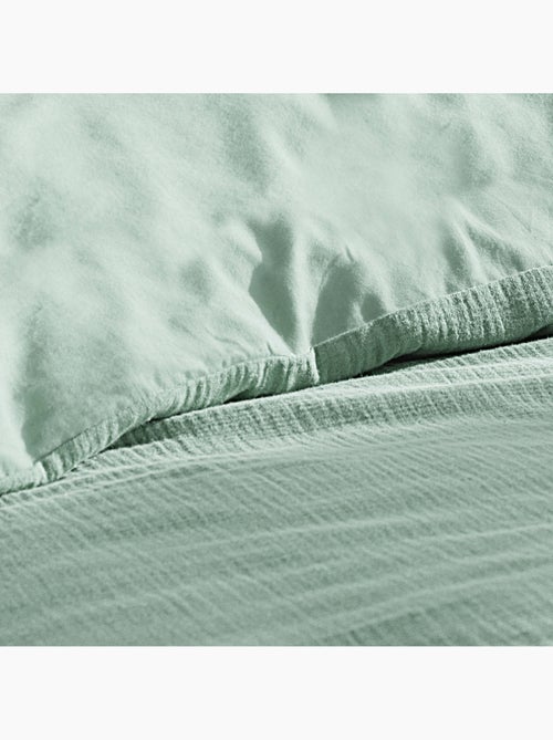Parure de lit Sienna + 2 taies 63x63 cm – Double face gaze de coton & coton 57 fils - Kiabi Parure de lit Sienna + 2 taies 63x63 cm – Double face gaze de coton & coton 57 fils - Kiabi
