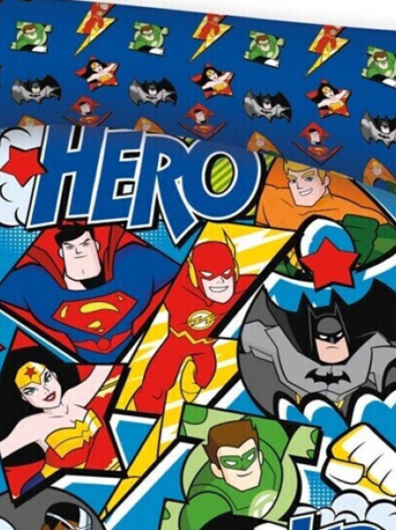 Parure de lit simple - super heros - hero power - 140 cm x 200 cm Multicolore - Kiabi
