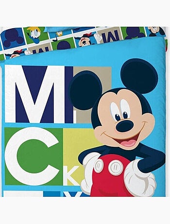Parure de lit simple- Mickey content - 140 cm x 200 cm
