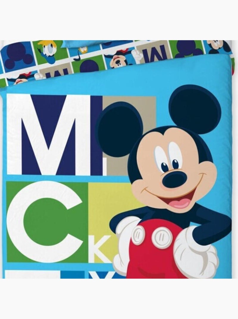 Parure de lit simple- Mickey content - 140 cm x 200 cm Multicolore - Kiabi