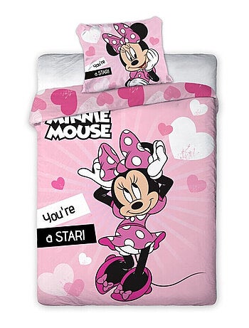 Parure de lit simple- Minnie -You're Star- - 140 cm x 200 cm