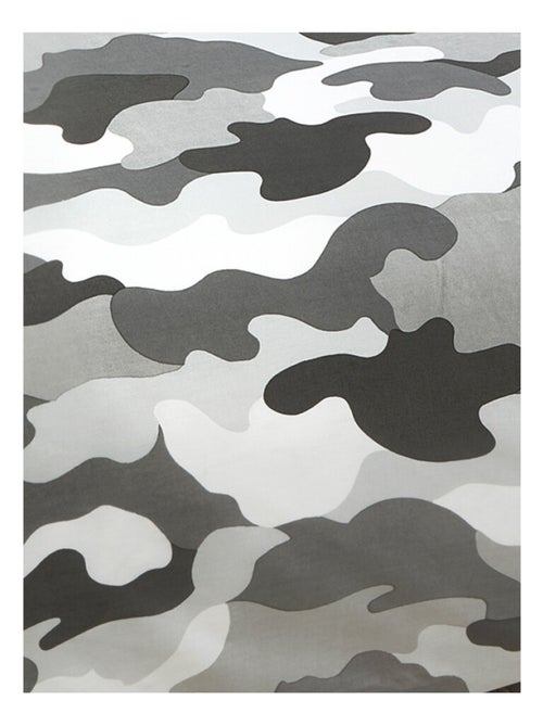 Parure de lit simple camouflage l'armée grise - 135 cm x 200 cm - Kiabi