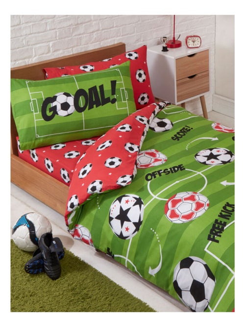 Parure de lit simple Football pour lit - GOAL 135 cm x 200 cm - Kiabi