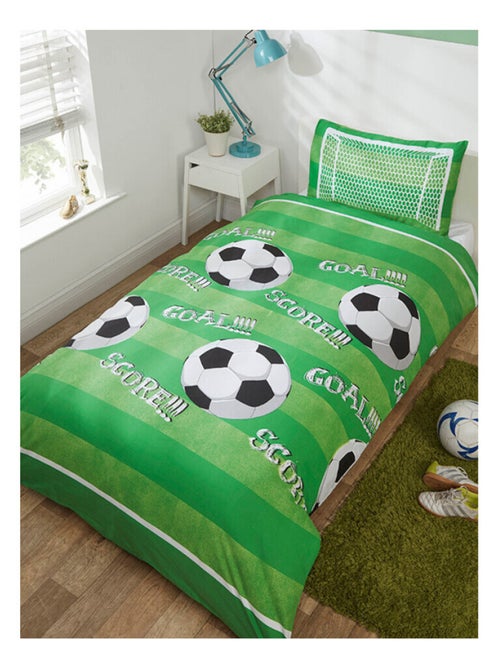 Parure de lit simple Football pour lit 135 cm x 200 cm - Kiabi