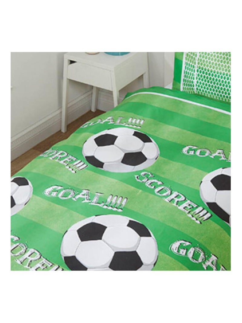 Parure de lit simple Football pour lit 135 cm x 200 cm Vert - Kiabi
