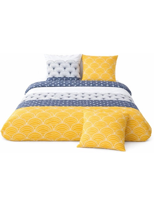 Parure de lit SOLEIL Graphique – 100% coton 57 fils/cm² - Kiabi Parure de lit SOLEIL Graphique – 100% coton 57 fils/cm² - Kiabi