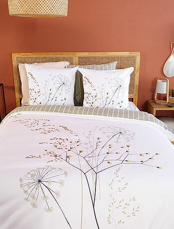 Parure de lit SOLIFLORE coton Taie 63x63 cm