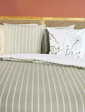 Parure de lit SOLIFLORE coton Taie 63x63 cm