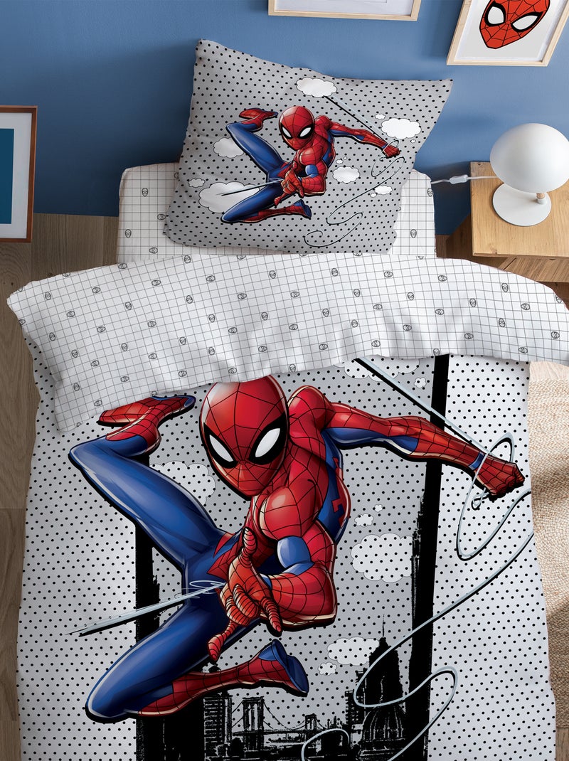 Parure de lit 'Spider-Man' - 1 personne Blanc - Kiabi