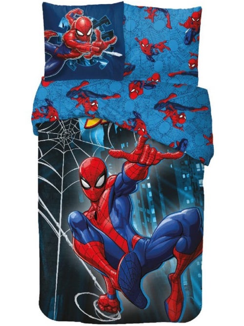 Parure de lit 'Spider-Man' coton imprimé – 140x200 + taie - Kiabi