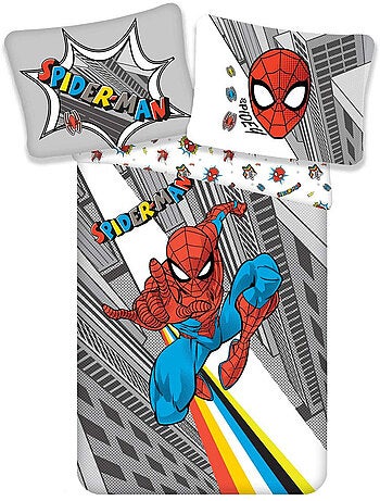 Parure de lit 'Spiderman' 100% coton – Housse 140x200 + Taie 70x90 SPIDERMAN