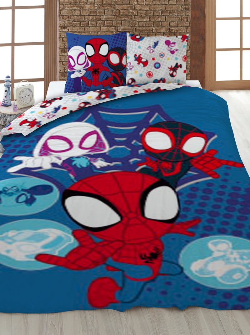 Parure de lit 'Spiderman and friends' - 1 personne bleu/rouge - Kiabi