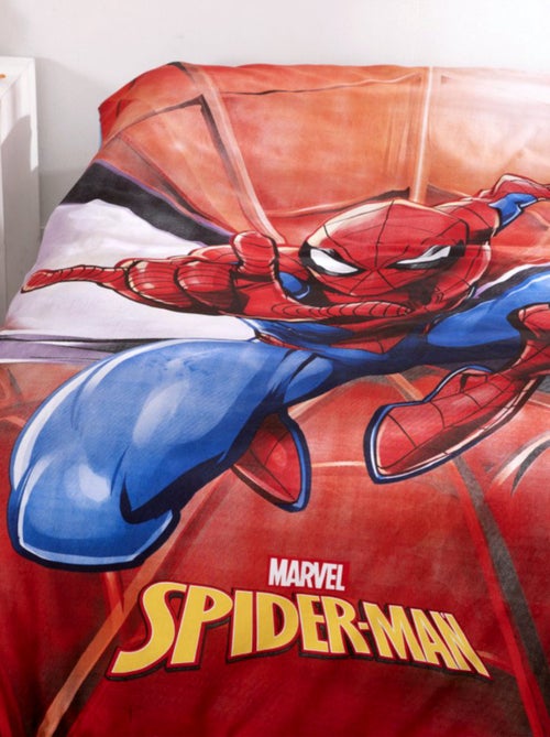 Parure de Lit Spiderman Enfant, 100% Coton Oeko Tex, Imprimée Réversible, Lit 1 place, MARVEL - Kiabi