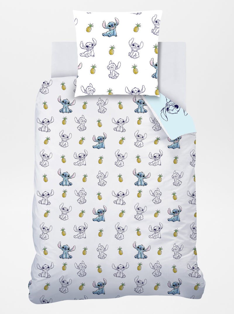 Parure de lit 'Stitch' - 1 personne BLEU - Kiabi