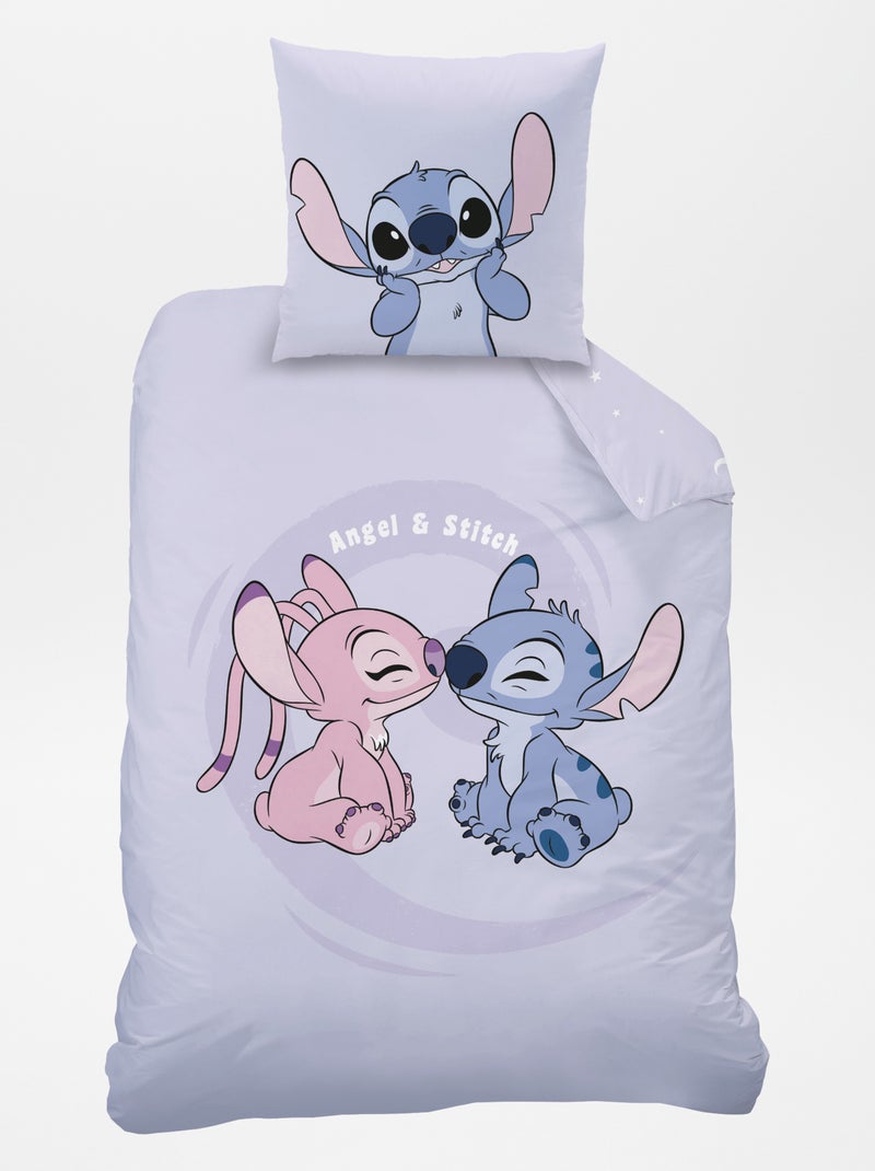 Parure de lit 'Stitch' - 1 personne Violet - Kiabi