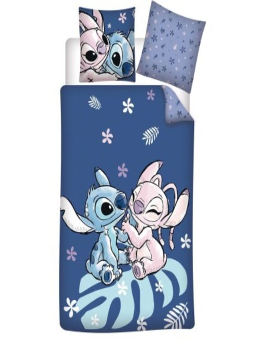 Parure de Lit Stitch & Angel Leaf – Housse de Couette Réversible + Taie d'oreiller - Kiabi