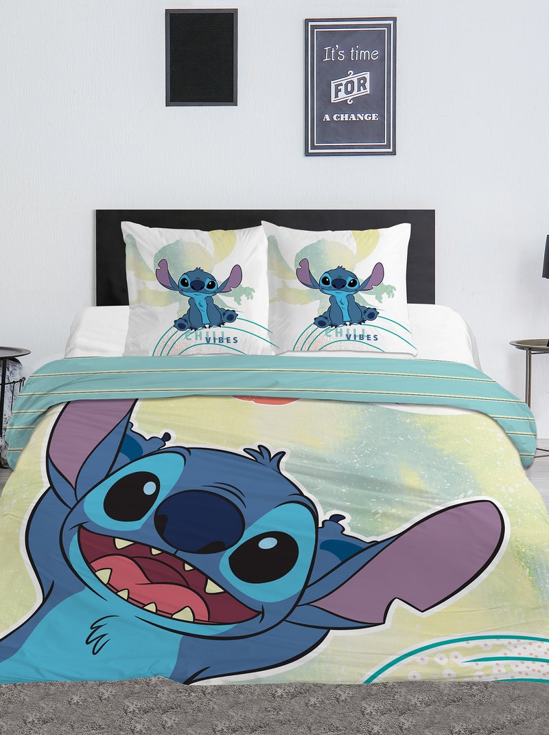Parure de lit 'Stitch' bleu - Kiabi