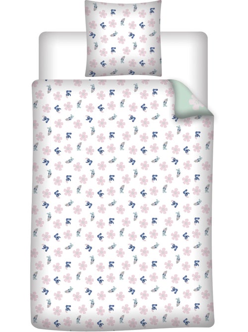 Parure de Lit Stitch et Scrump 140x200 cm + Taie 65x65 cm Polycoton - Kiabi
