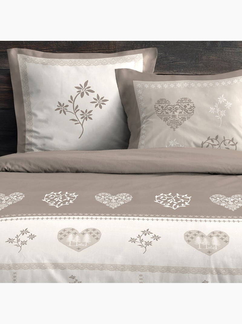 Parure de lit style montagne chaleureuse Beige grès - Kiabi