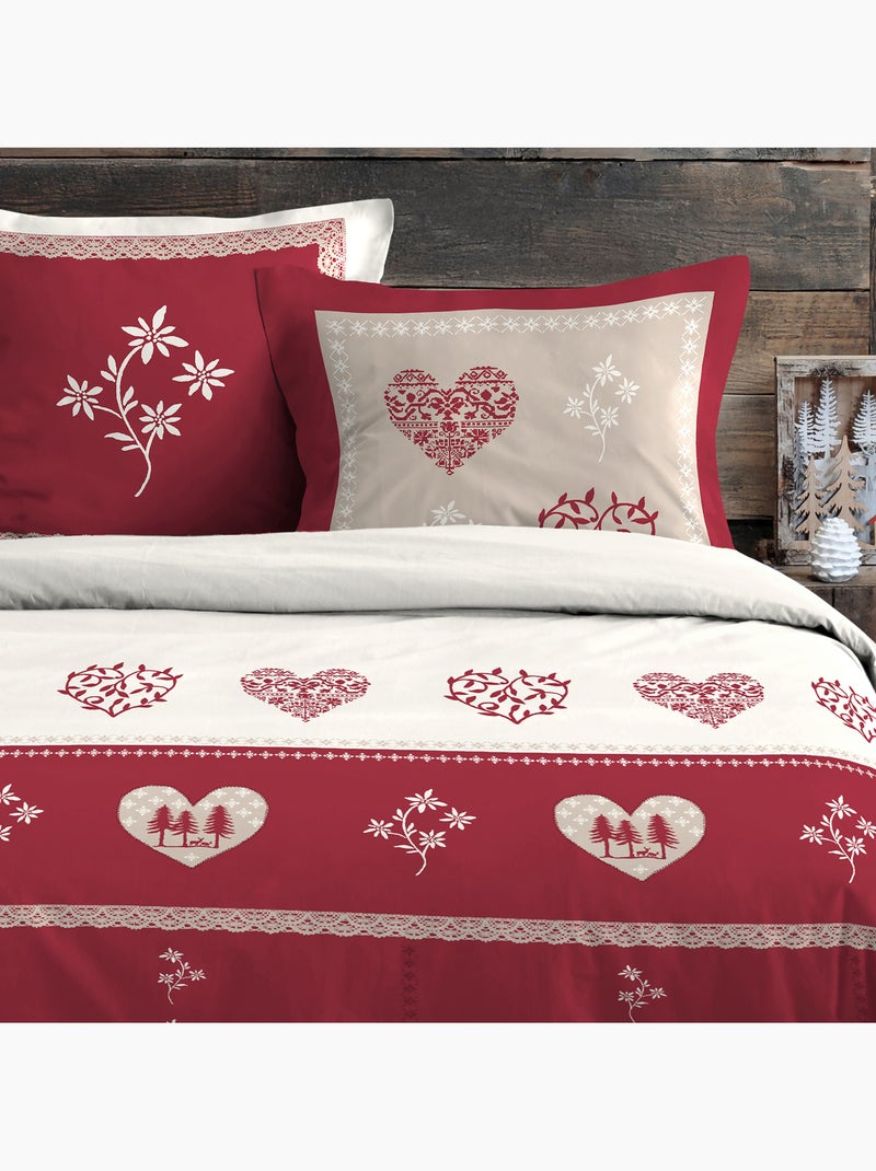 Parure de lit style montagne chaleureuse Rouge - Kiabi