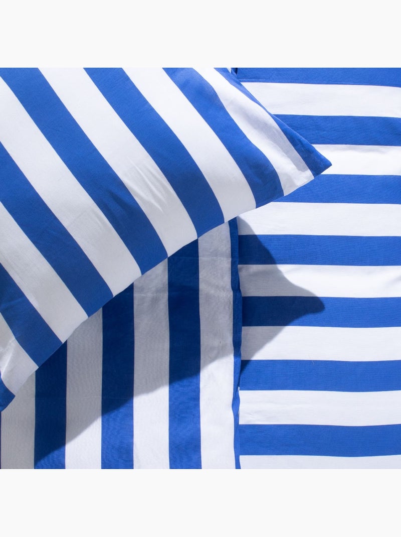 Parure de lit SUMMER STRIPES Bleu - Kiabi