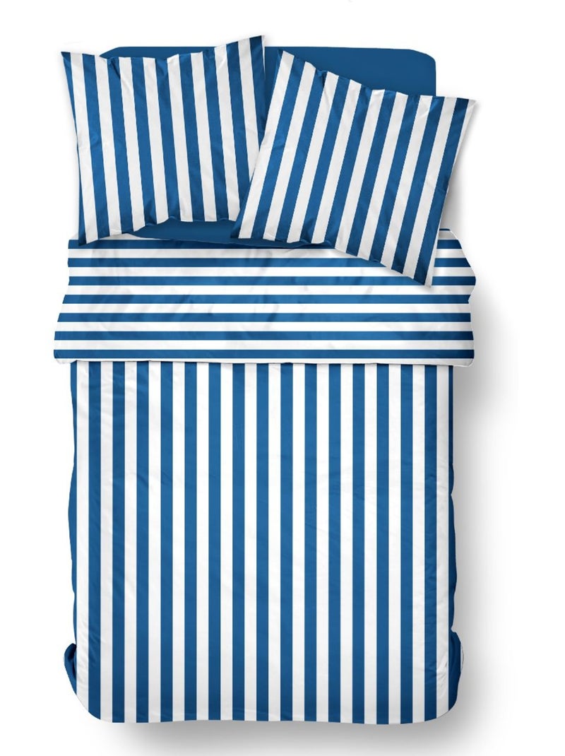 Parure de lit SUMMER STRIPES Bleu - Kiabi