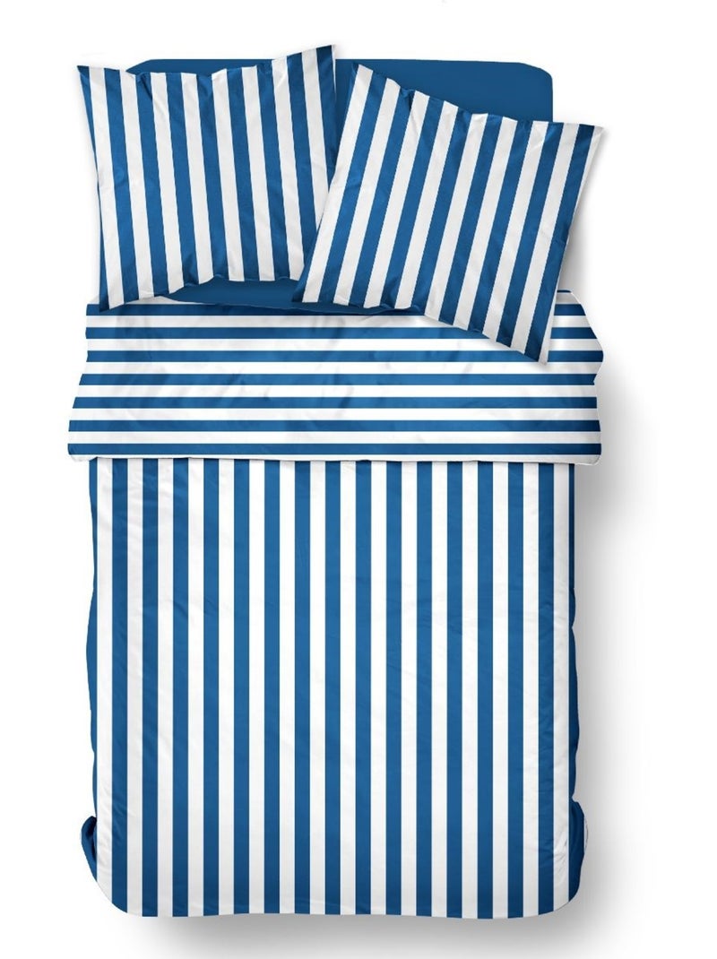 Parure de lit SUMMER STRIPES Bleu - Kiabi