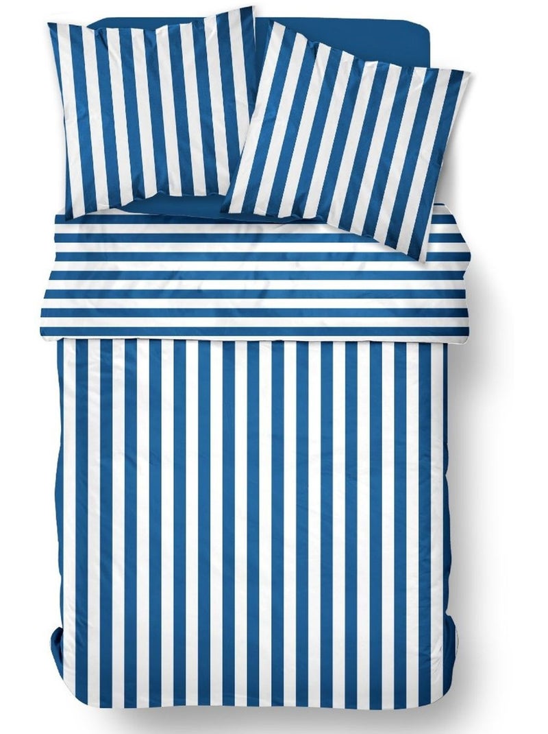 Parure de lit SUMMER STRIPES Bleu - Kiabi