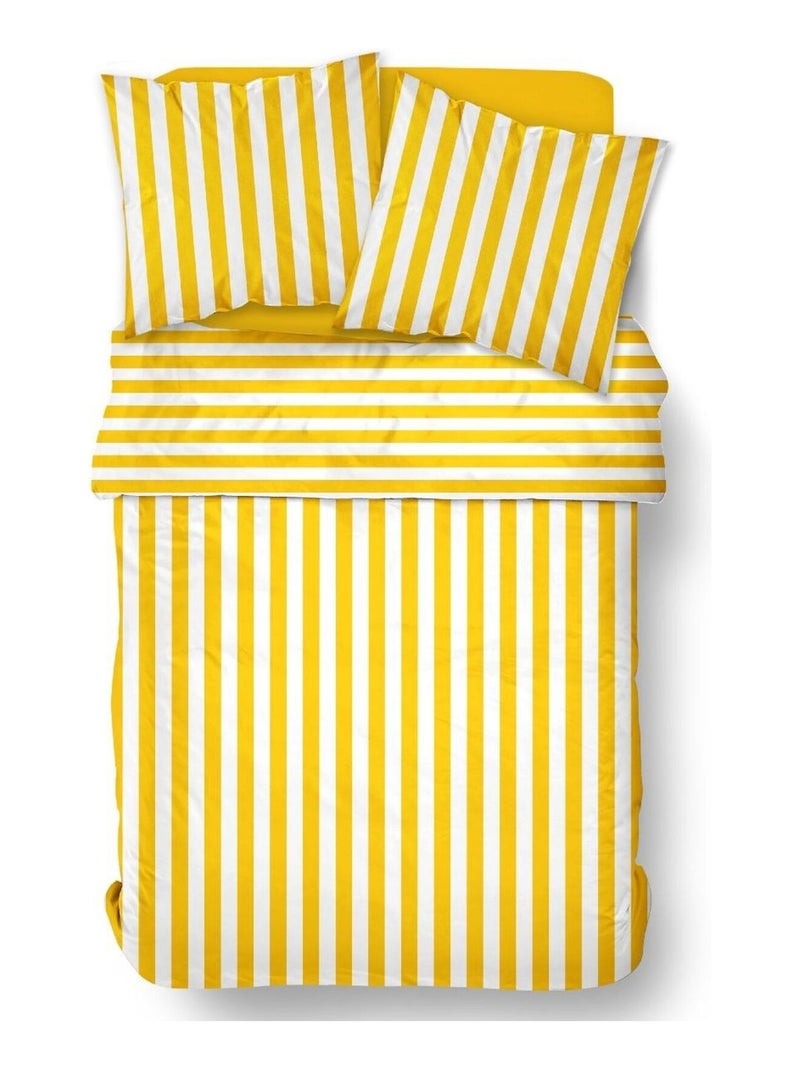 Parure de lit SUMMER STRIPES Jaune - Kiabi