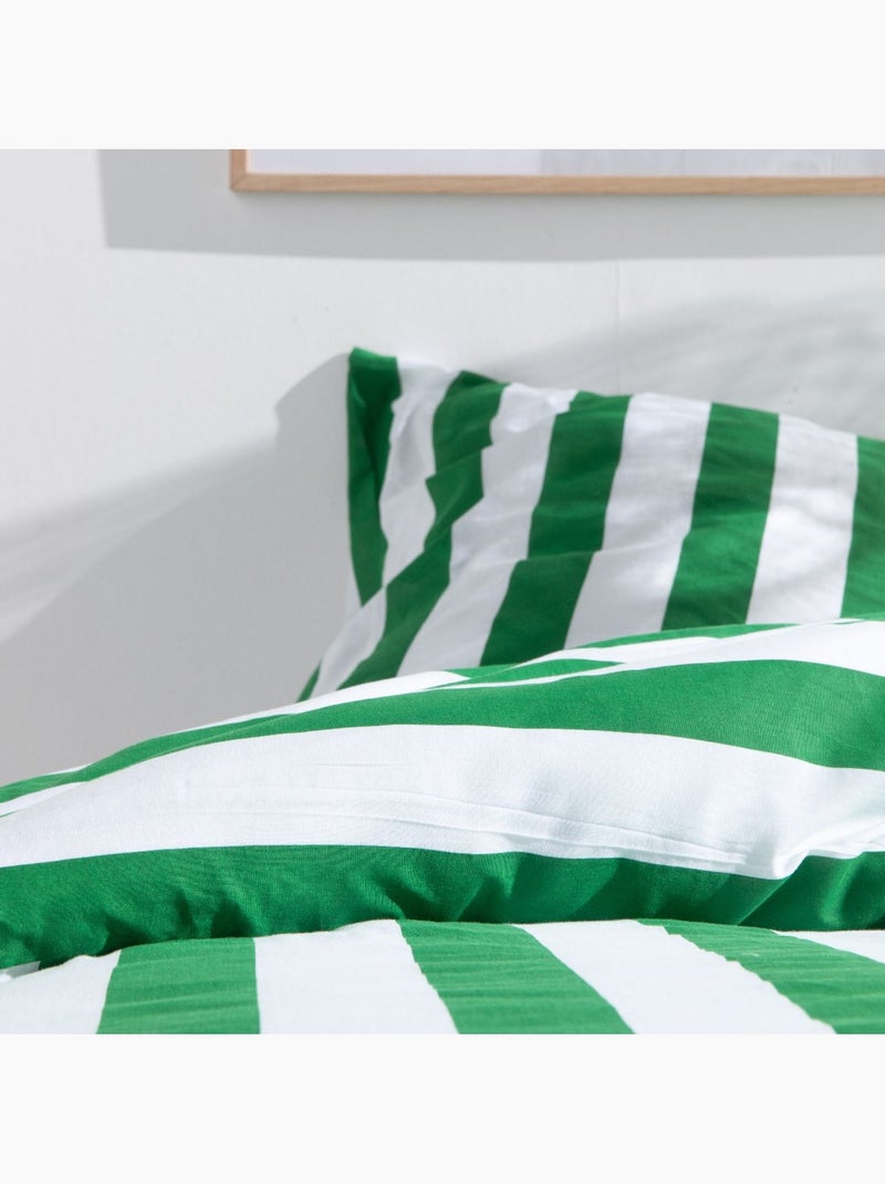 Parure de lit SUMMER STRIPES Vert - Kiabi