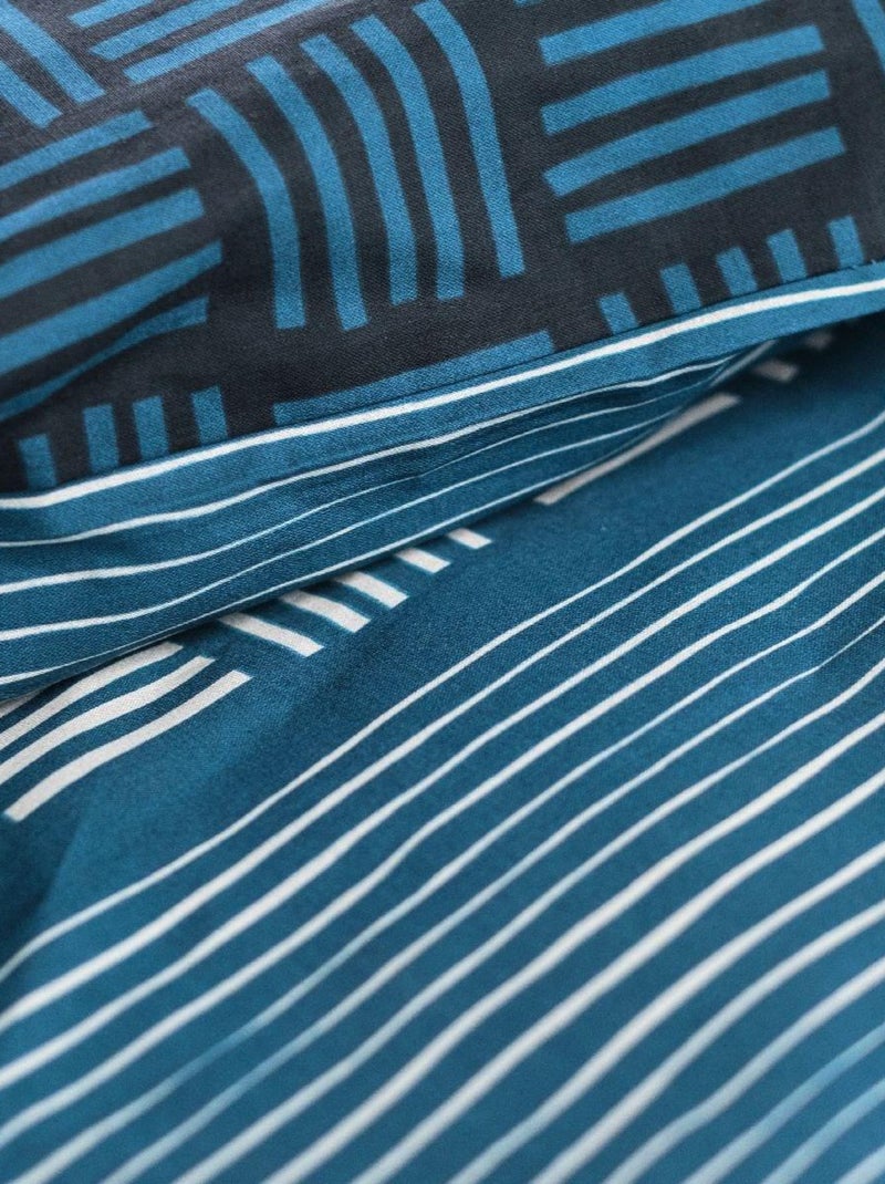 Parure de lit SUNSHINE ODILE Bleu - Kiabi