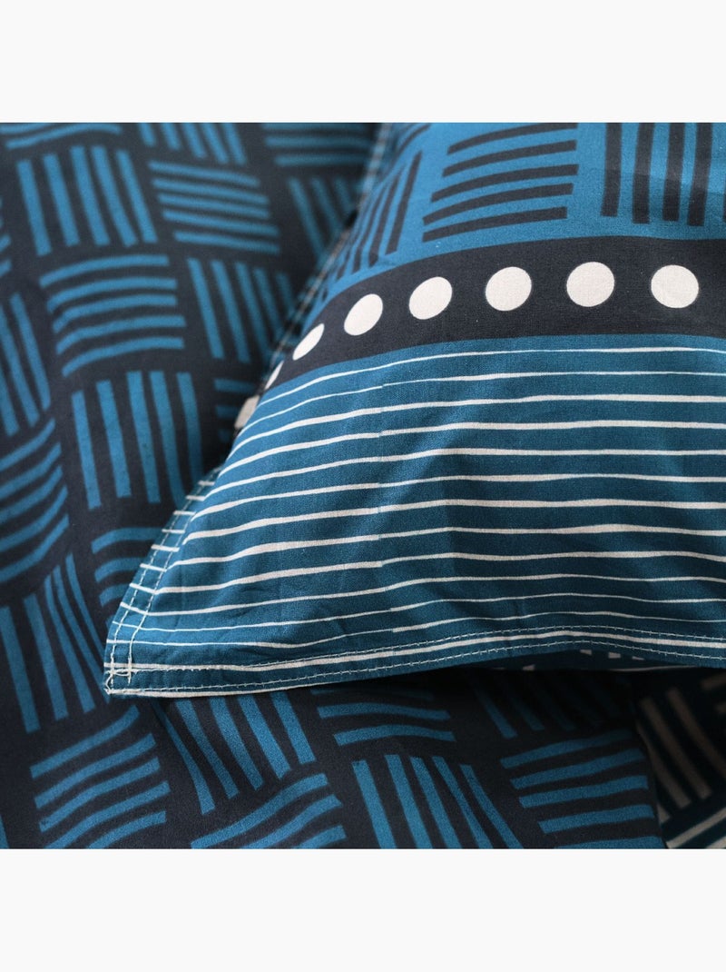 Parure de lit SUNSHINE ODILE Bleu - Kiabi