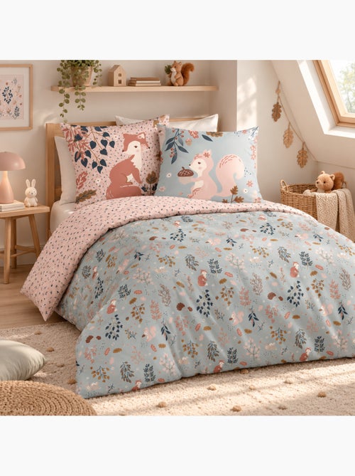 Parure de lit tamia - 100% coton 57 fils - imprimé animaux - Kiabi Parure de lit tamia - 100% coton 57 fils - imprimé animaux - Kiabi