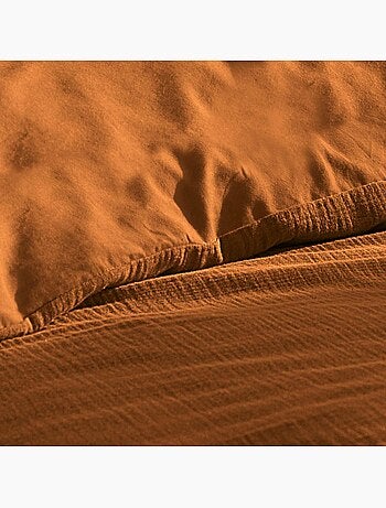 Housse de couette + 2 taies Gaze de coton Collection Couleurs