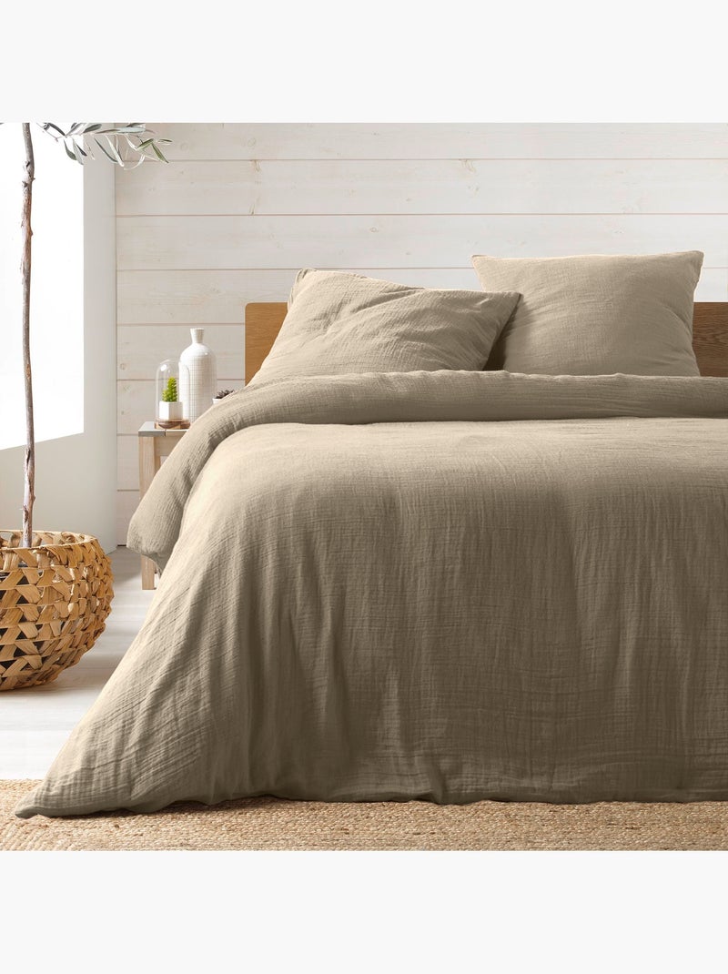 Parure de lit Tendance trend Marron caramel - Kiabi
