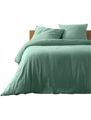 Housse de couette + 2 taies Gaze de coton Collection Couleurs
