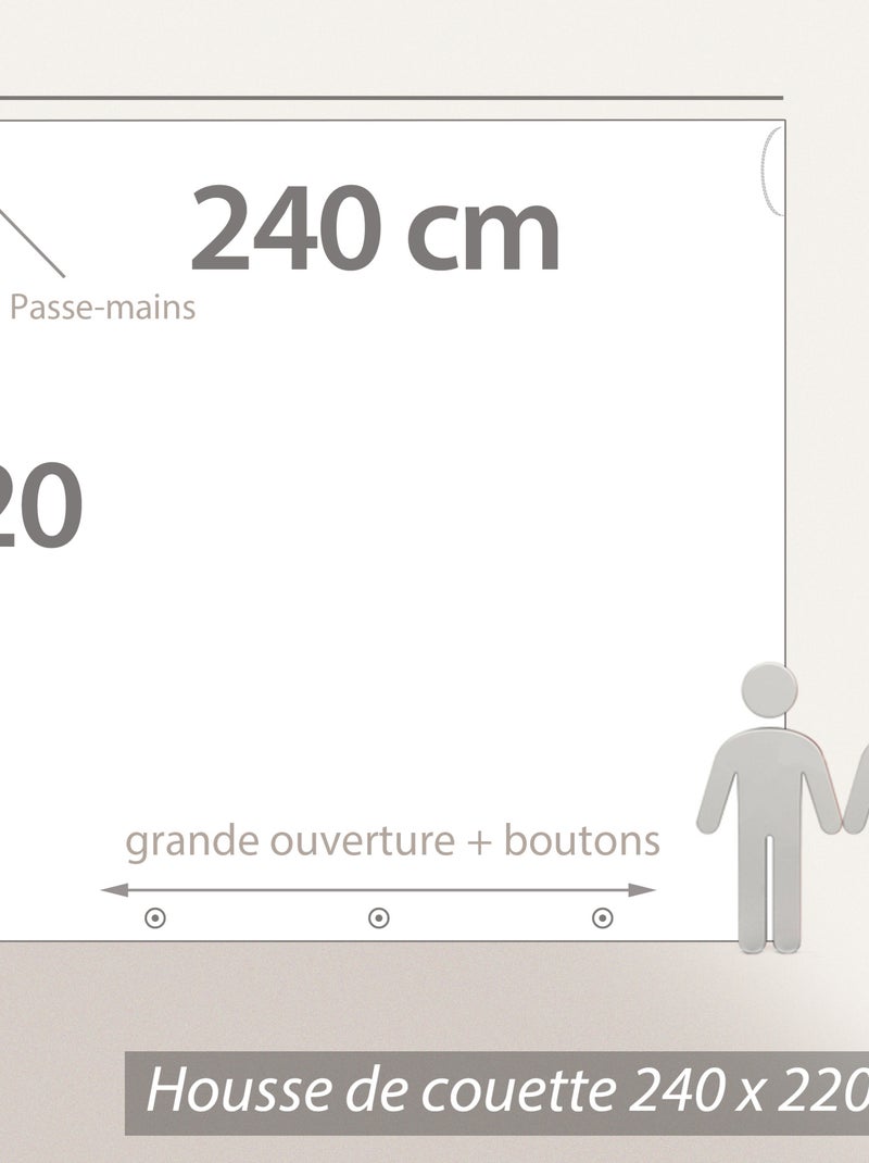 Parure de lit TILDA en coton BCI adouci Vert - Kiabi