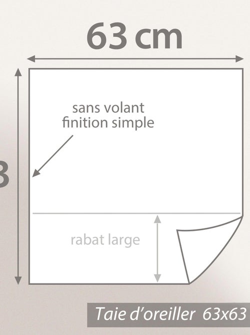 Parure de lit TILDA en coton BCI adouci - Kiabi