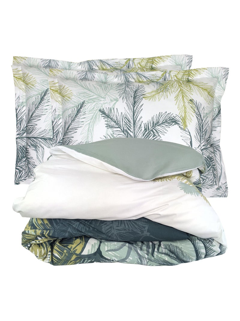 Parure de lit TRINIDAD Taie 50x70 cm Vert foncé - Kiabi